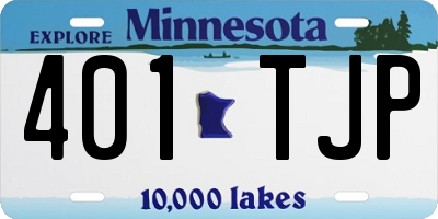 MN license plate 401TJP