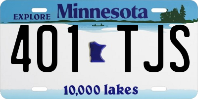 MN license plate 401TJS