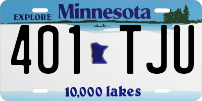 MN license plate 401TJU