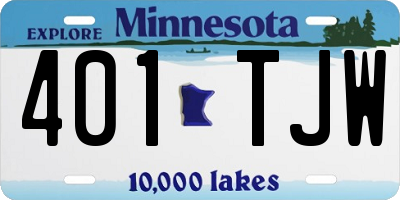 MN license plate 401TJW