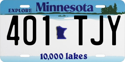 MN license plate 401TJY