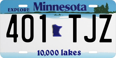 MN license plate 401TJZ