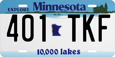 MN license plate 401TKF