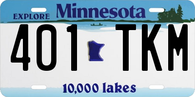 MN license plate 401TKM