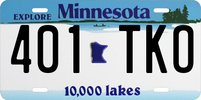 MN license plate 401TKO