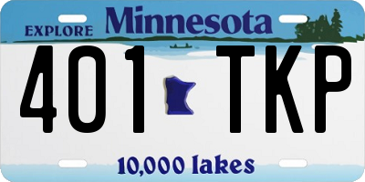 MN license plate 401TKP