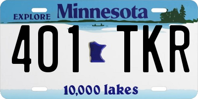 MN license plate 401TKR