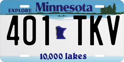 MN license plate 401TKV