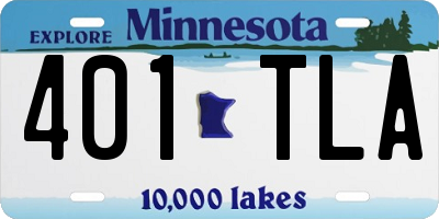 MN license plate 401TLA