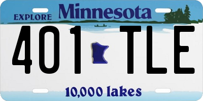 MN license plate 401TLE
