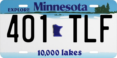 MN license plate 401TLF
