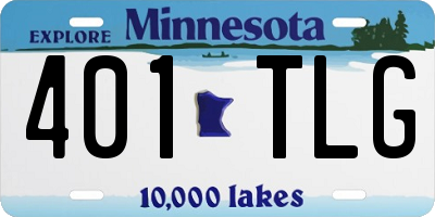 MN license plate 401TLG