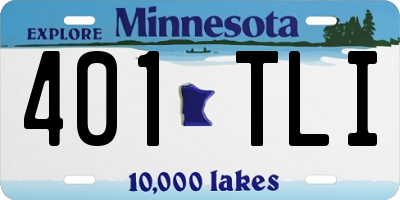 MN license plate 401TLI