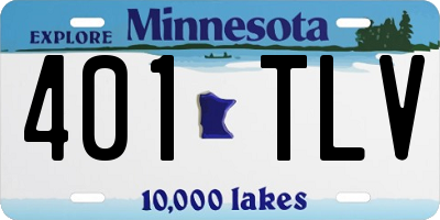 MN license plate 401TLV