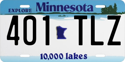 MN license plate 401TLZ