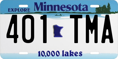 MN license plate 401TMA