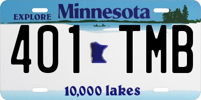 MN license plate 401TMB