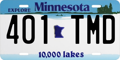 MN license plate 401TMD