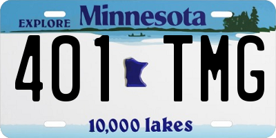 MN license plate 401TMG