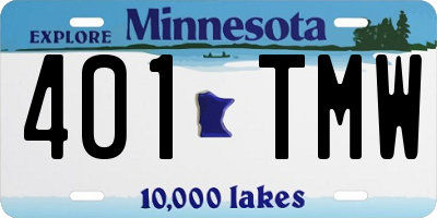 MN license plate 401TMW