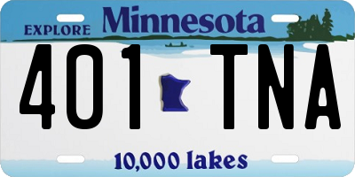 MN license plate 401TNA