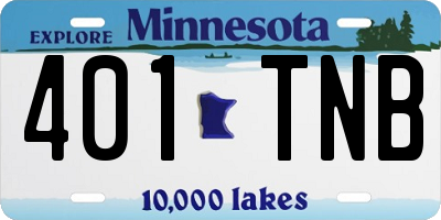 MN license plate 401TNB