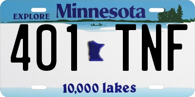 MN license plate 401TNF