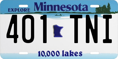 MN license plate 401TNI