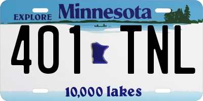 MN license plate 401TNL
