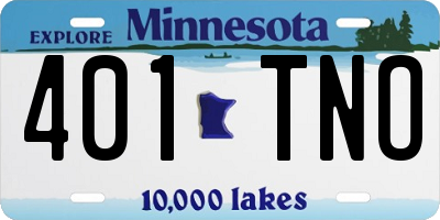 MN license plate 401TNO
