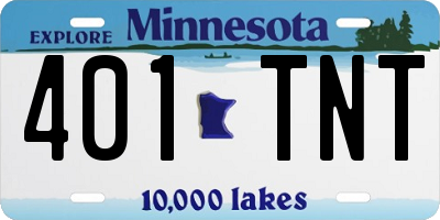 MN license plate 401TNT