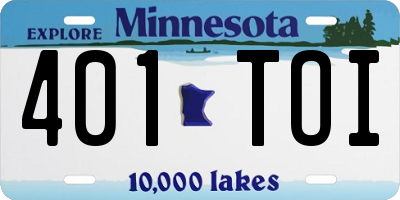 MN license plate 401TOI