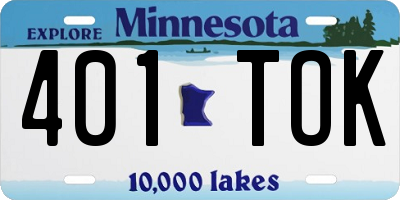 MN license plate 401TOK