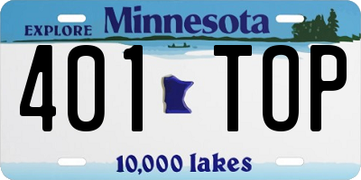 MN license plate 401TOP