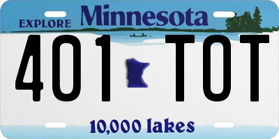MN license plate 401TOT