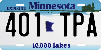 MN license plate 401TPA