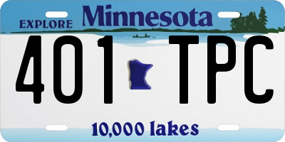 MN license plate 401TPC