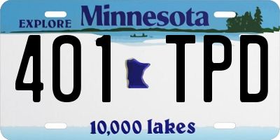 MN license plate 401TPD