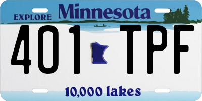 MN license plate 401TPF