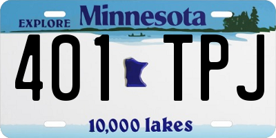 MN license plate 401TPJ