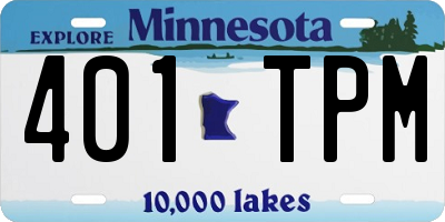 MN license plate 401TPM