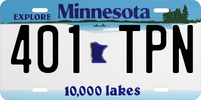 MN license plate 401TPN
