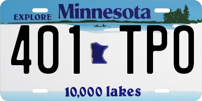 MN license plate 401TPO
