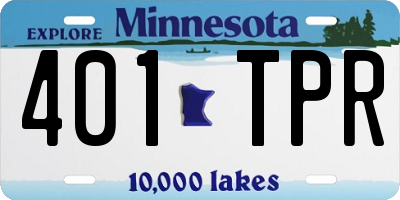 MN license plate 401TPR