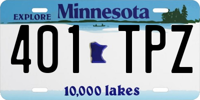 MN license plate 401TPZ