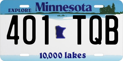 MN license plate 401TQB