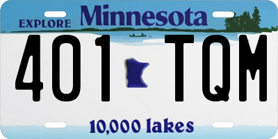 MN license plate 401TQM