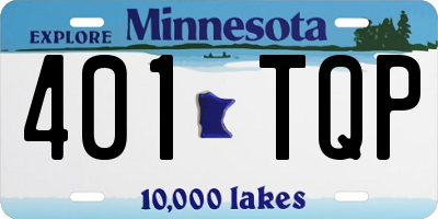 MN license plate 401TQP