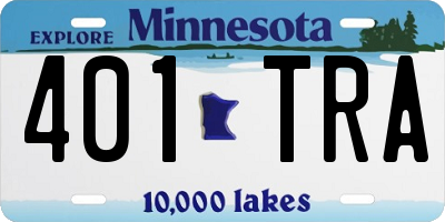 MN license plate 401TRA