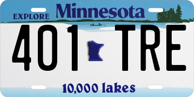MN license plate 401TRE